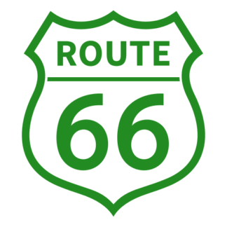 Route 66 Decal (Green)